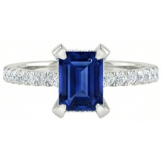 naturel round diamant 3carats bague angle de côté
