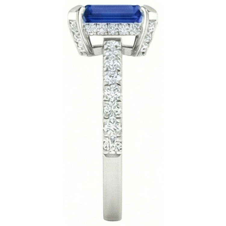 naturel round diamant 3carats bague vue de dessus