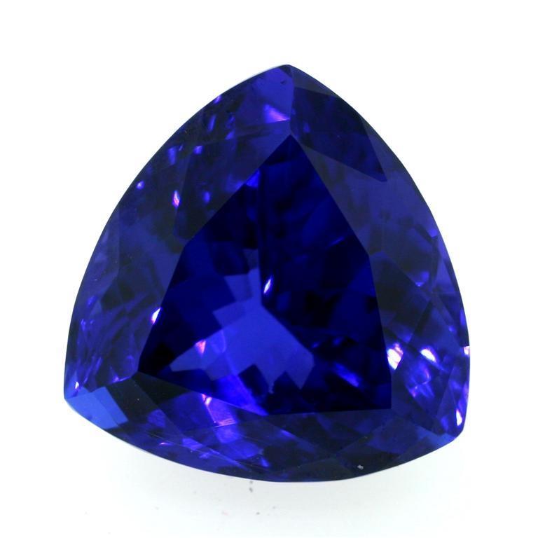 Tanzanite Bleue Trilliant Loose Sapphires Natural en Gold – vue principale