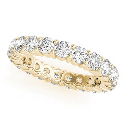Brillant taille Taille Ronde Eternity Band 3,15 carats – Or 14K