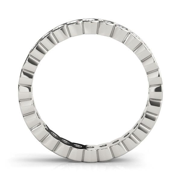 Eternity Band Or Blanc 14 Carats avec Diamant Fin – vue de face