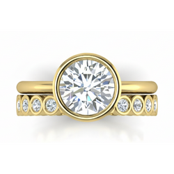 Haut de gamme Diamant Bague de Demande 3,25 carats – Or Jaune 14