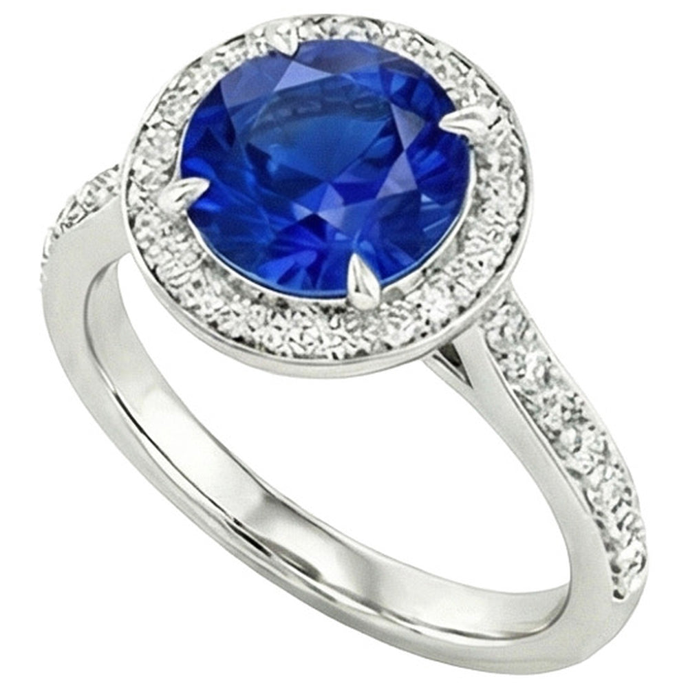naturel round diamant 3.50carats bague détail rapproché
