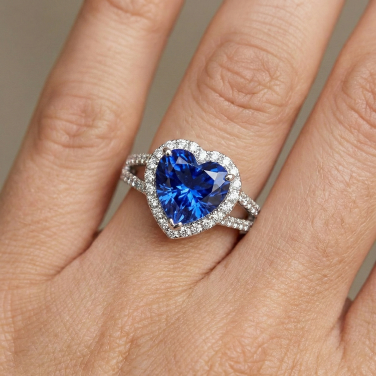 naturel diamant 3.60carats bague sur blanc