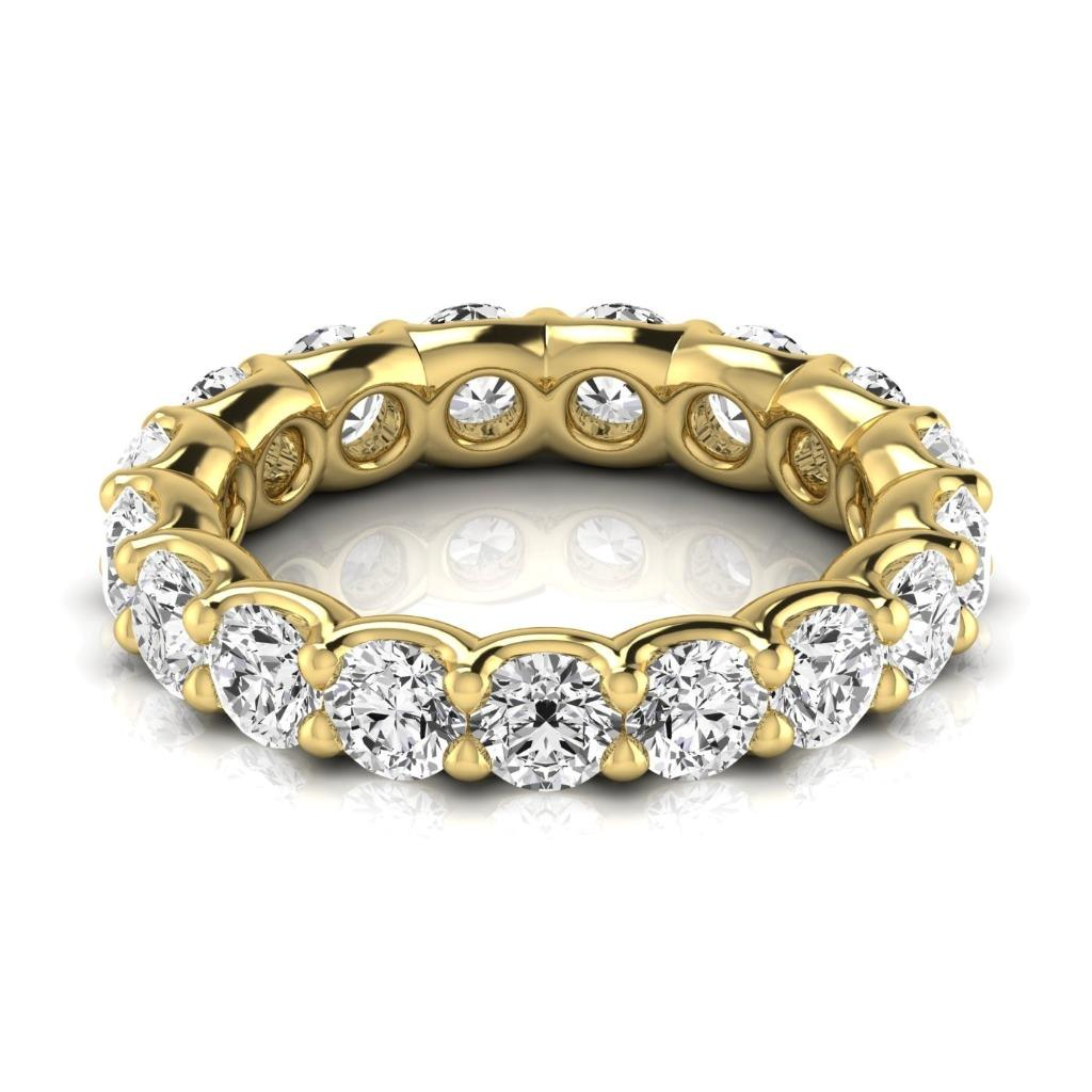 Diamant Fin Eternity Band 3,6 carats Or Jaune 14 Carats – vue de face