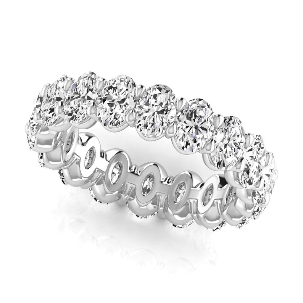 Étincelant Brillant Eternity Band 3,80 carats – vue de côté