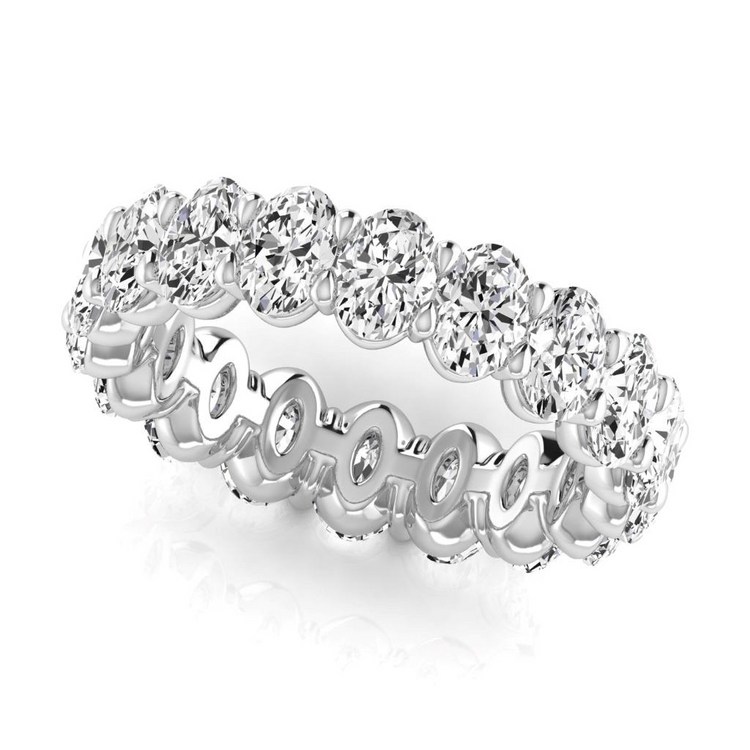 Étincelant Brillant Eternity Band 3,80 carats – vue de côté