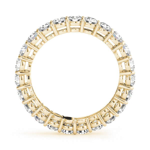 Taille Brillant Diamant Fin bague en Or Jaune 14 Carats – vue de face