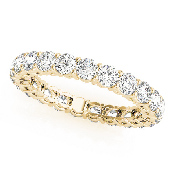 Taille Brillant Diamant Fin bague en Or Jaune 14 Carats – vue principale