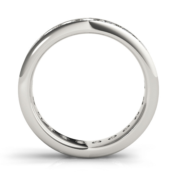Taille Brillant Brillant bague en Or 14K Blanc – vue de face
