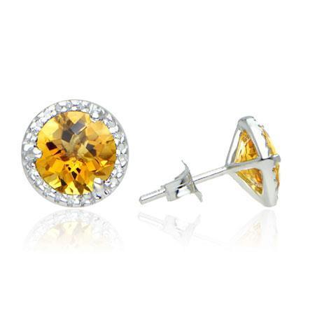 Citrine Gemstone Earring 31,48-carats Or Blanc 14 Carats – vue principale