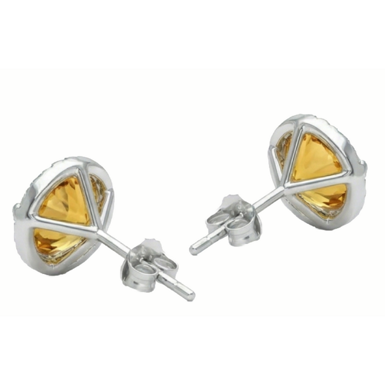 De luxe Citrine Gemstone Earring 31,48 carats – vue d'angle