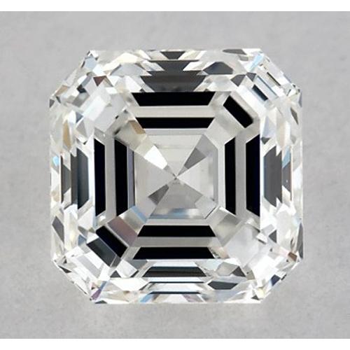 Diamant Asscher de 3,25 carats, non serti, couleur F, pureté VS1, très bonne taille.