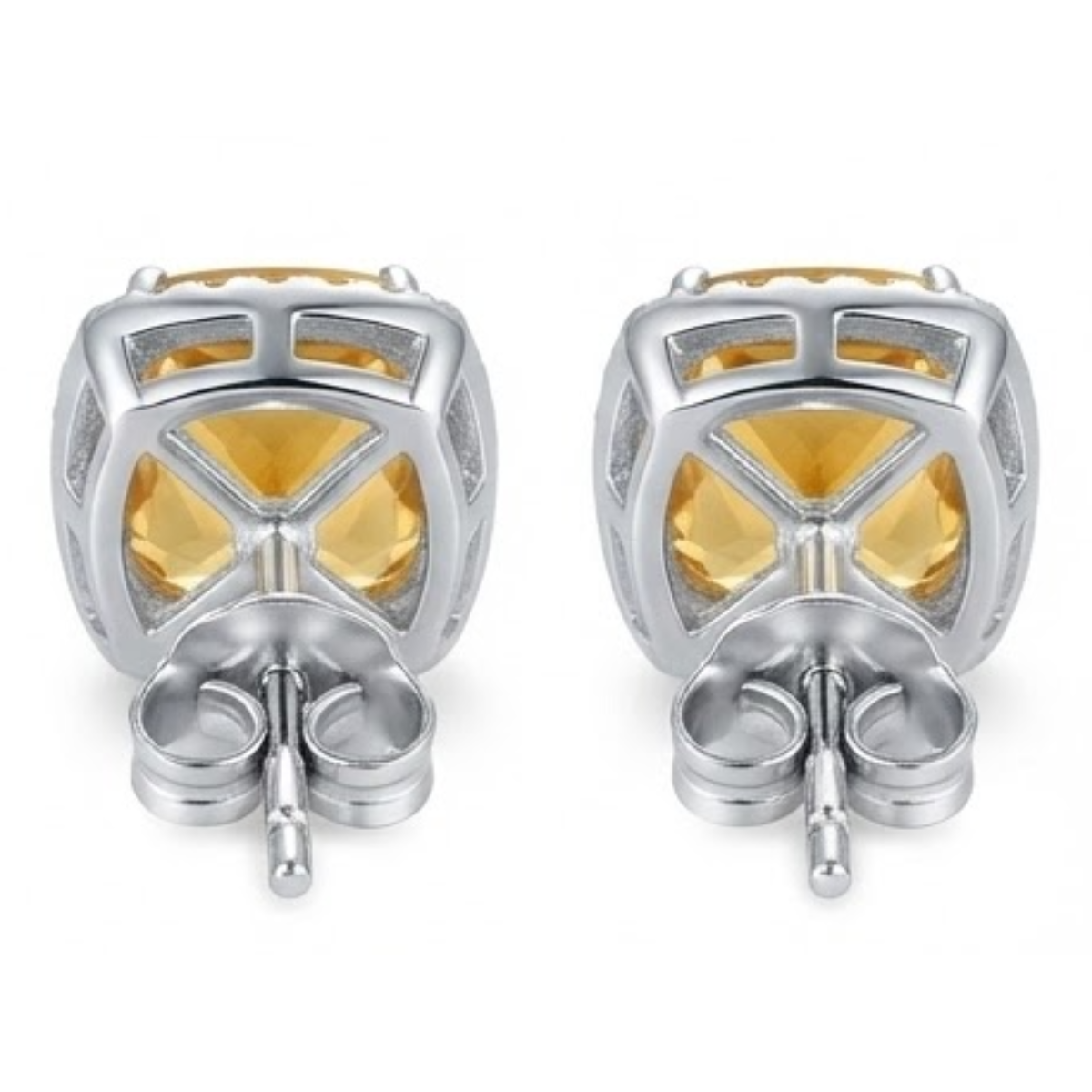 Étincelant Citrine Gemstone Earring 34,80 carats – vue de côté