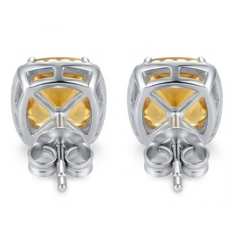 Étincelant Citrine Gemstone Earring 34,80 carats – vue de côté