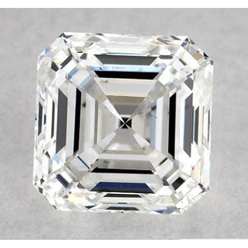 Diamant Asscher de 3,5 carats, non serti, couleur F, pureté VS1, très bonne taille.