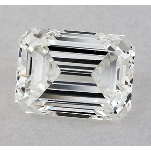 Diamant émeraude de 3,5 carats, non serti, couleur F, pureté VVS1, très bonne taille.