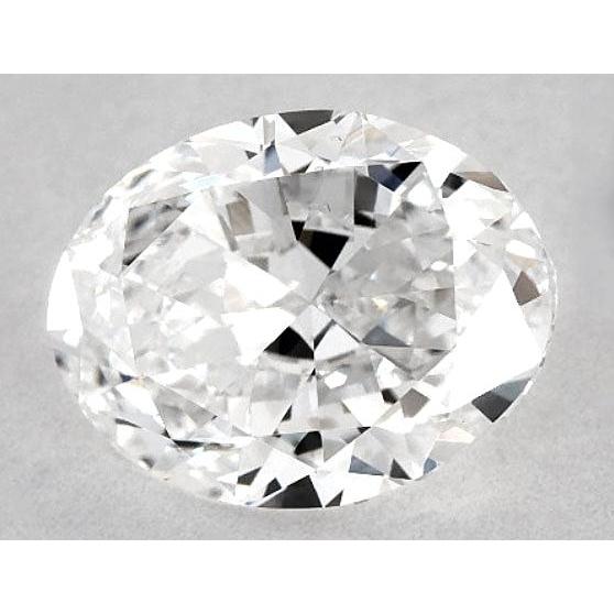 Diamant ovale de 3,5 carats, non serti, couleur F, pureté VS1, très bonne taille.