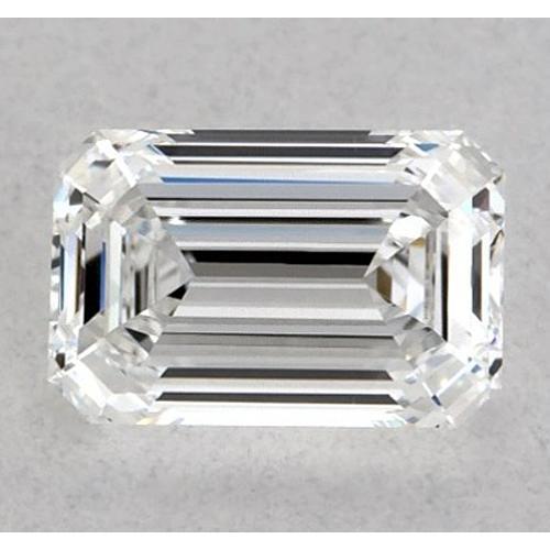 Diamant émeraude de 3,75 carats, non serti, couleur F, pureté VS1, très bonne taille.