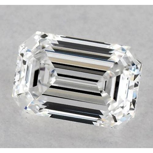 Diamant émeraude de 3,75 carats, non serti, couleur F, pureté VVS1, très bonne taille.