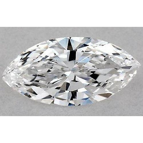 Diamant taille marquise, 3,75 carats, non serti, F, VS1, très bonne taille
