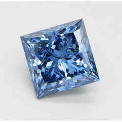 Diamant naturel véritable bleu clair de 3 carats (non cultivé en laboratoire), taille princesse.