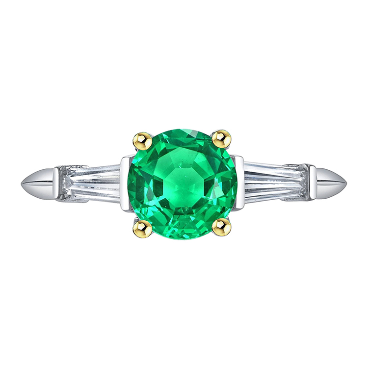 Émeraude Colombienne Bague avec Gemme – vue principale