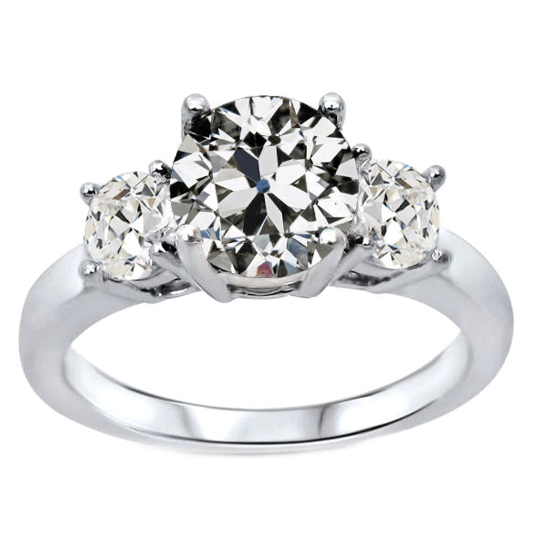 Bague Trilogie Or Blanc 14 Carats avec Diamant – vue principale