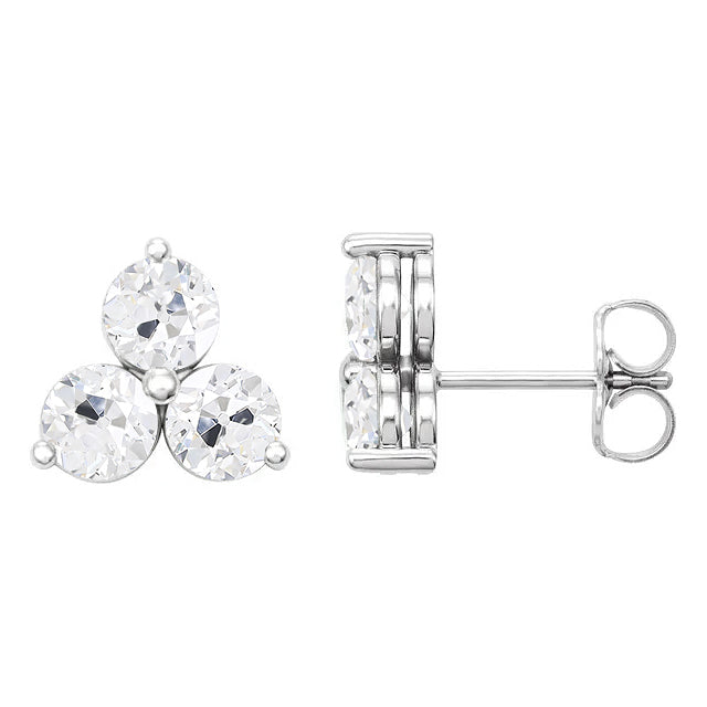 Coussin Antique Diamant bague en Or Blanc 14 Carats – vue principale