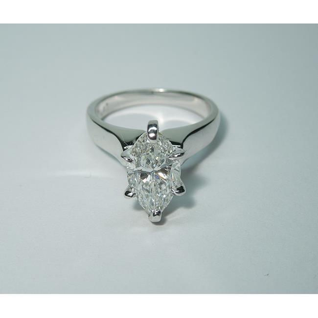 3.01 Carats Bague Solitaire Réel Diamant Marquise Femme Bijoux Nouveau