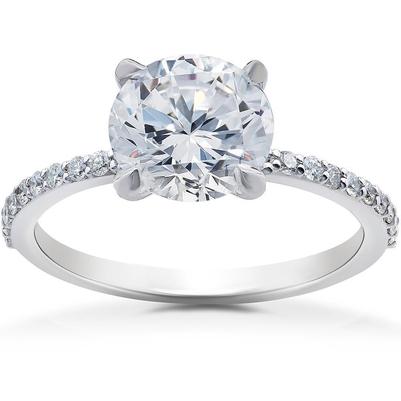 3.25 Carats Réel Diamants Coupe Ronde Bague De Fiançailles Bijoux Nouveau