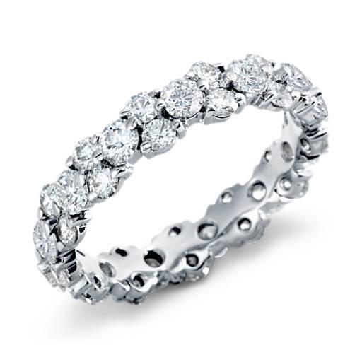 3.25 carats bague de mariage Authentique diamant rond bijoux or blanc 14 carats