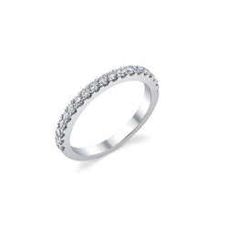 3.40 Carats Serti De Griffes Réel Diamants Lady Eternity Alliance or Blanc