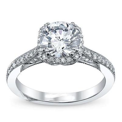 3.50 Carats Alliance Réel Diamant Halo Or Blanc