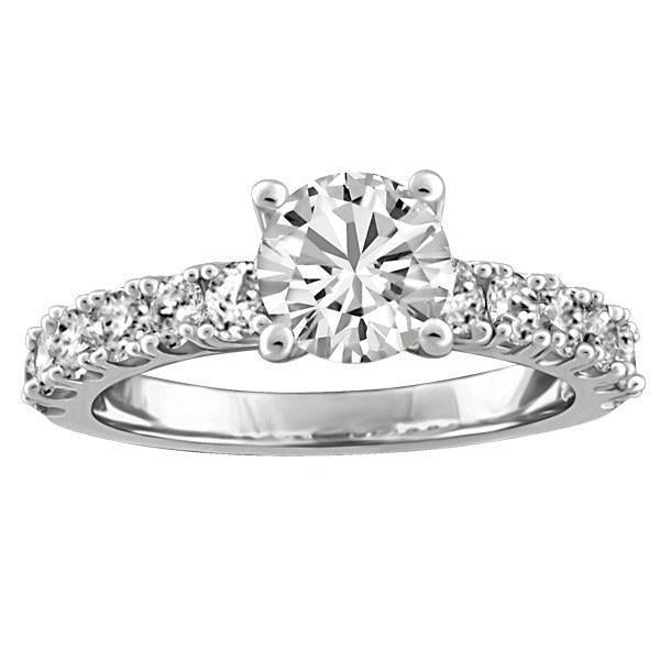 3.90 Carats Bague de Fiançailles Réel Diamant Femme Or Blanc 14K Bijoux