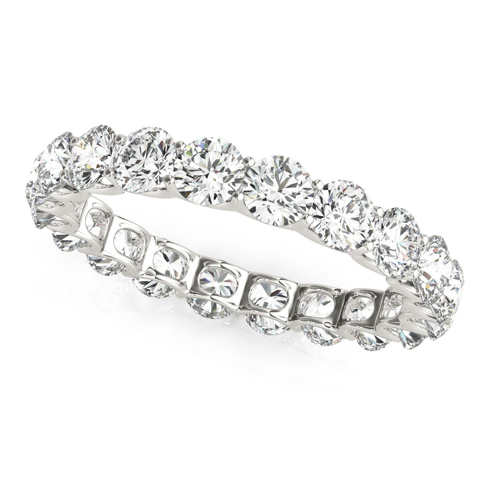 Eternity Band Or Blanc 14 Carats avec Diamant Fin – vue principale