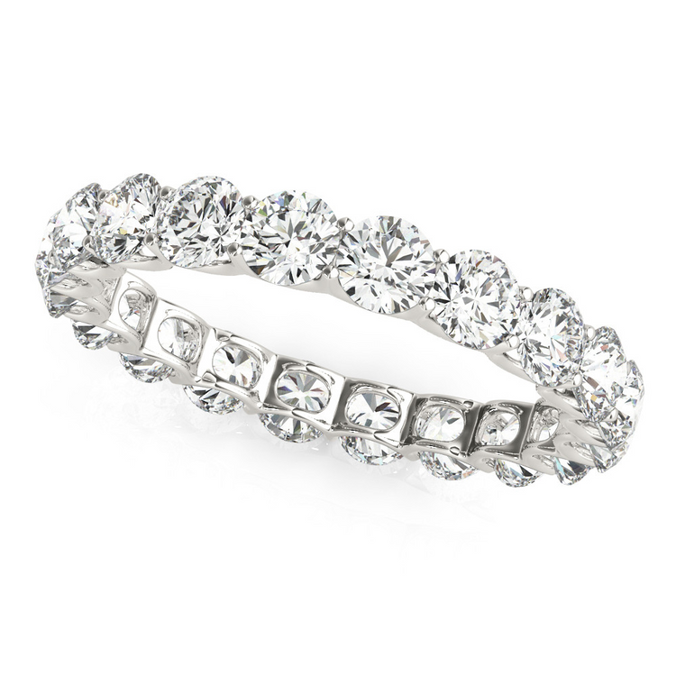 Eternity Band Or Blanc 14 Carats avec Diamant Fin – vue principale