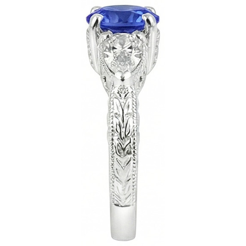 naturel trillion diamant 4.01carats alliance détail rapproché