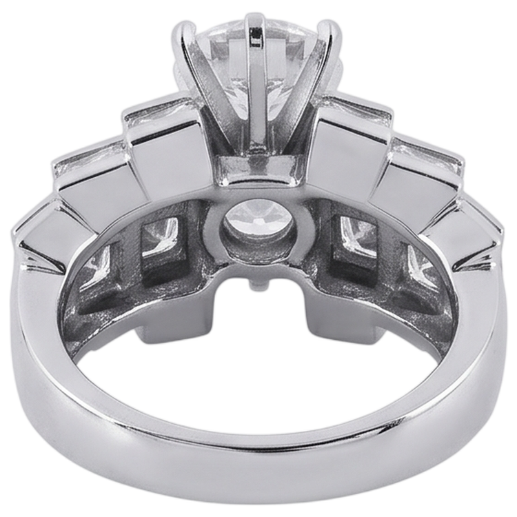 4.25 Carats Bague De Fiançailles De Fiançailles De Vrais Gros Naturel Diamants Naturels Extraits des Mines ( et non cultivés en laboratoire )