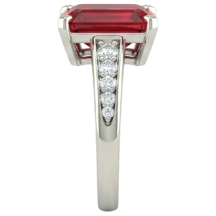 naturel rubis 4.35carats bague vue de dessus