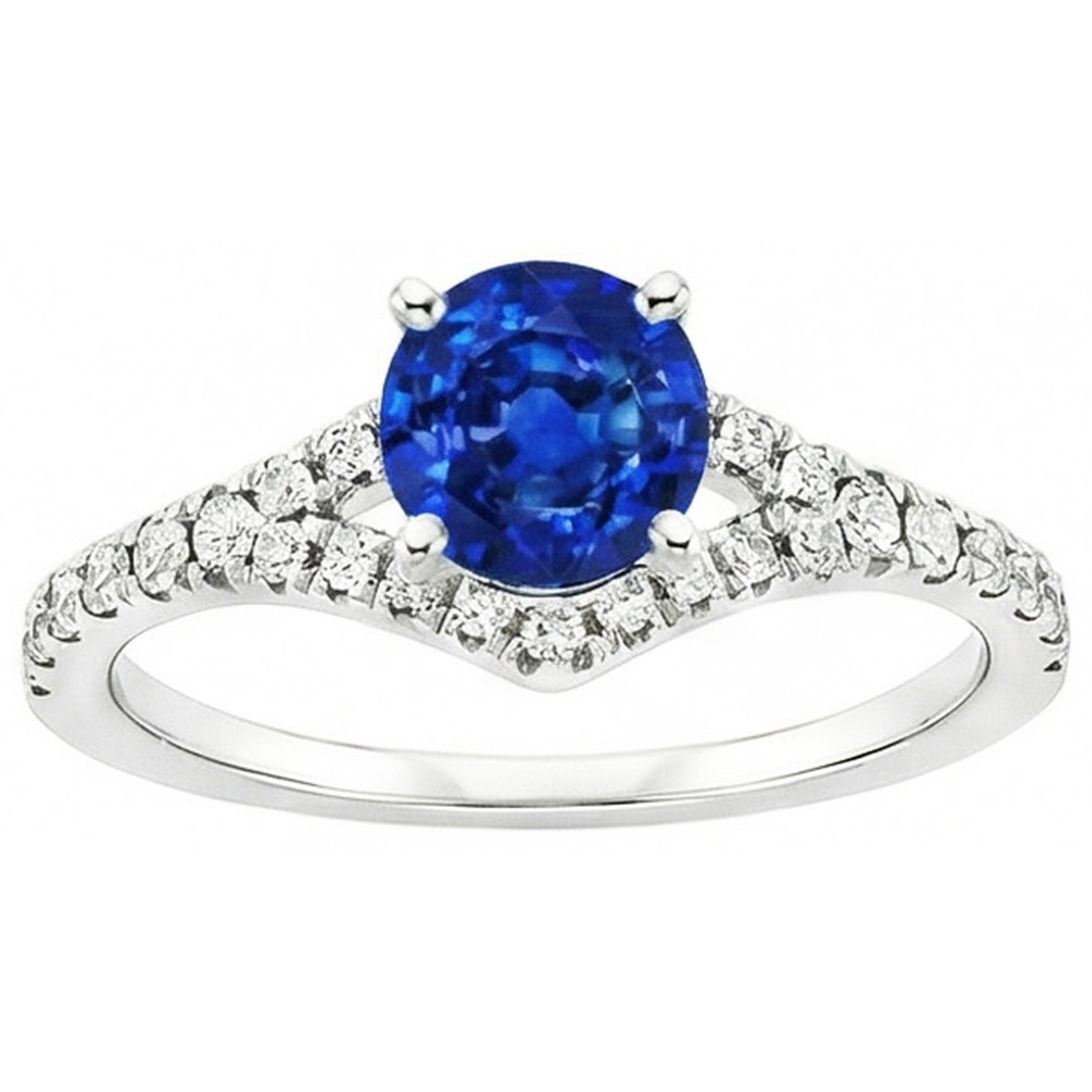 naturel round diamant 4.35carats bague détail rapproché