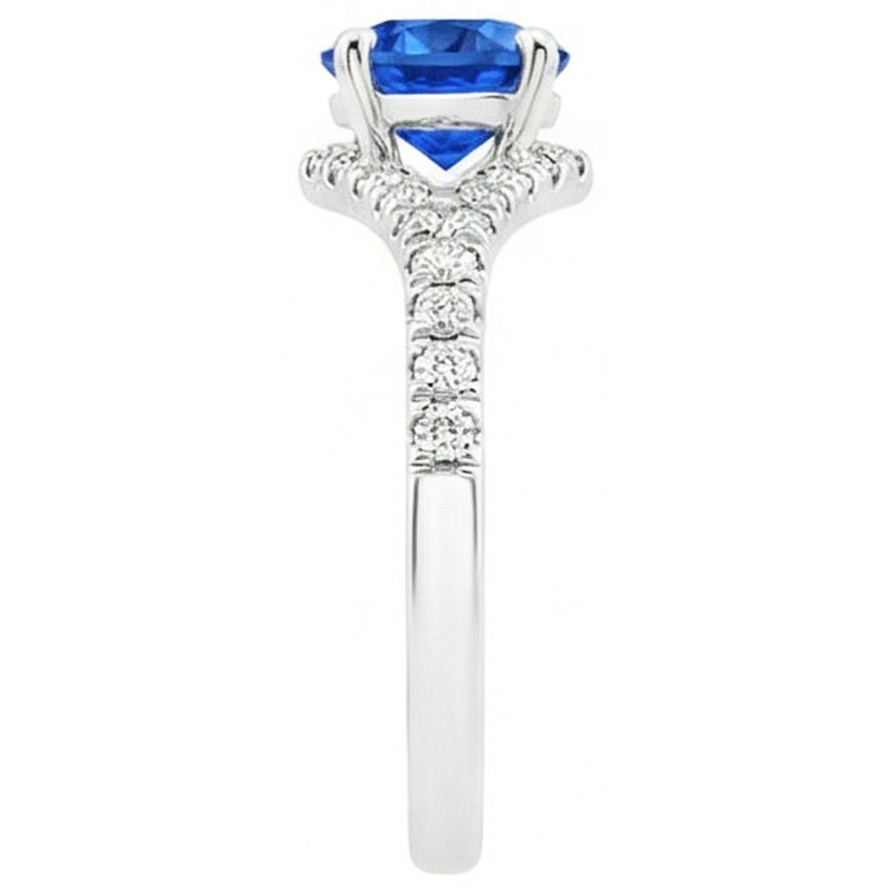 naturel round diamant 4.35carats bague vue de dessus