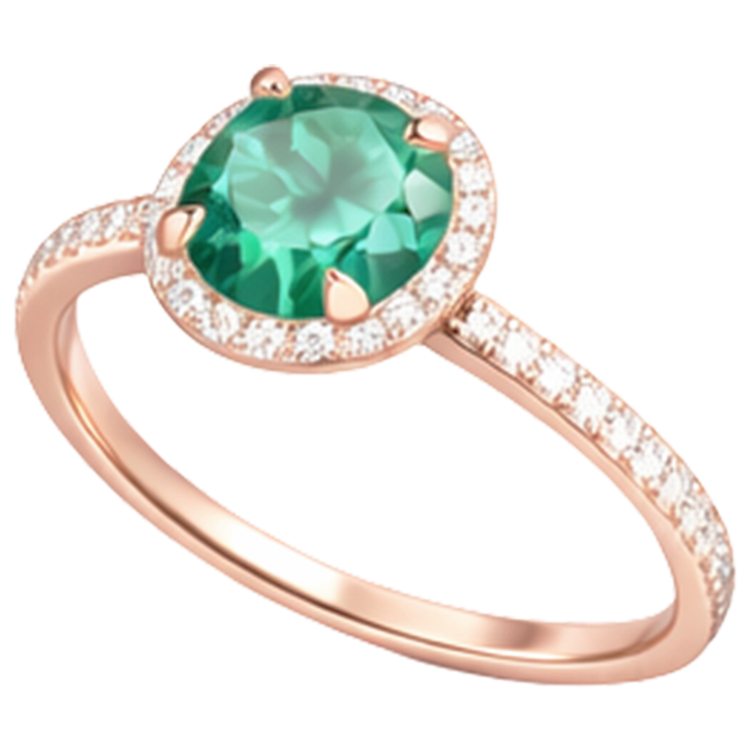 naturel diamant 4.40carats bague angle de côté