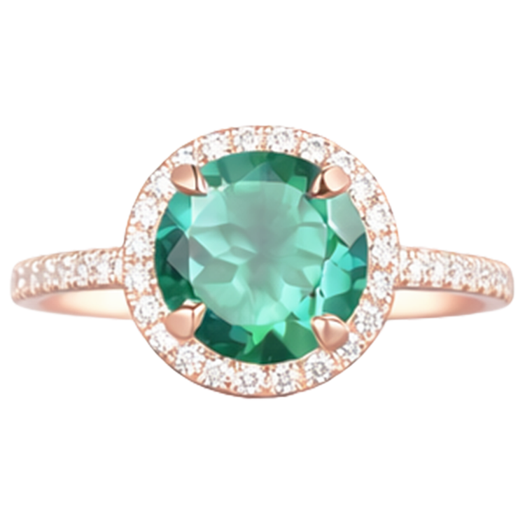 naturel diamant 4.40carats bague vue de profil