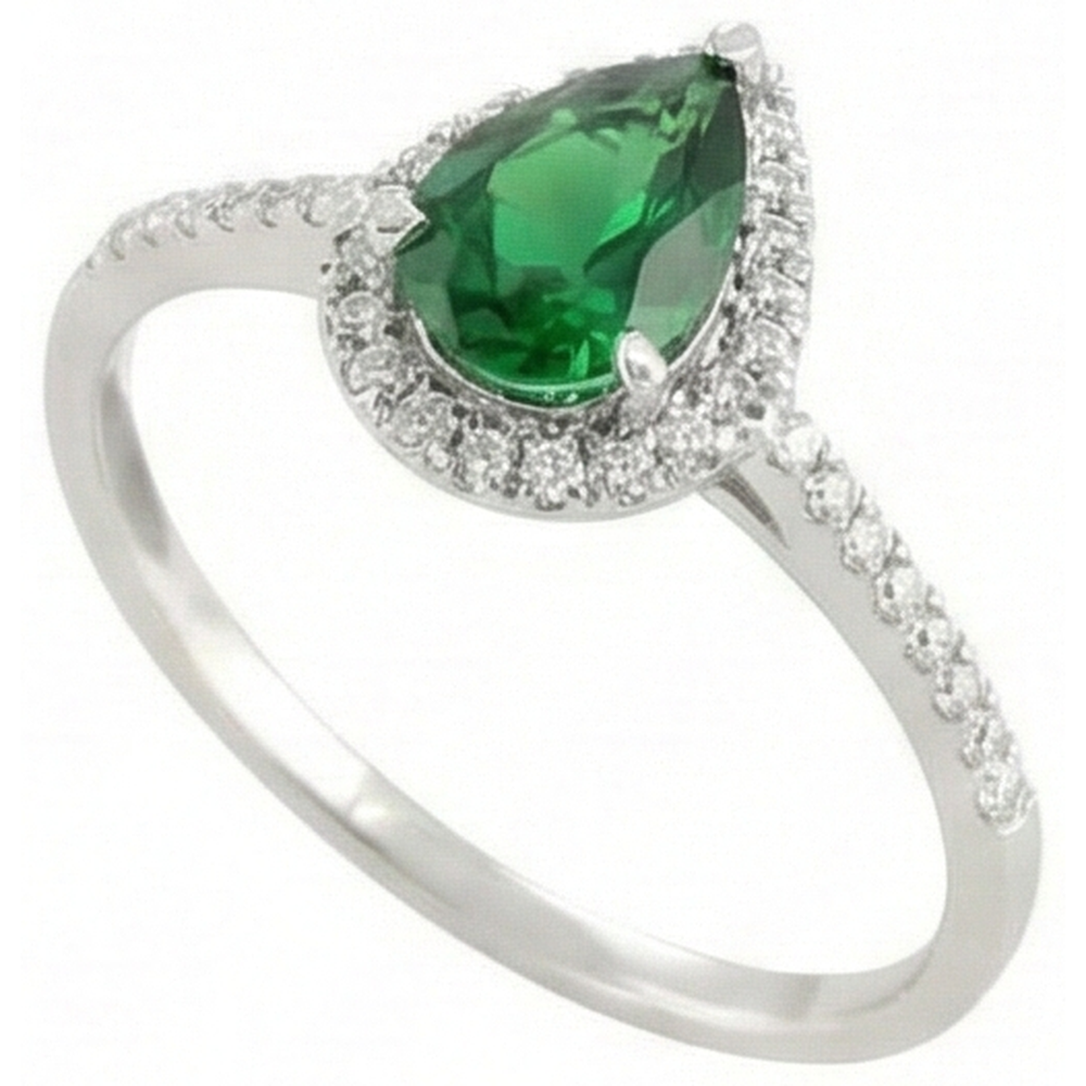 naturel pear diamant 4.50carats bague détail rapproché