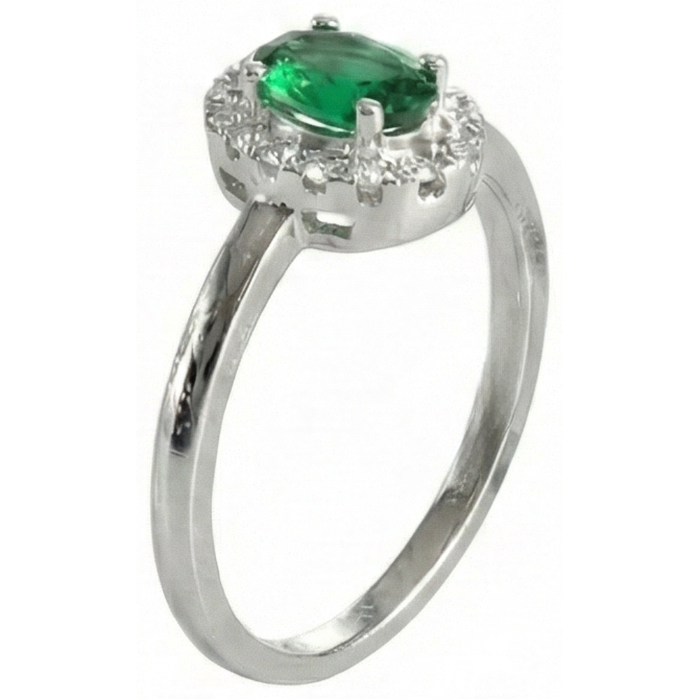 naturel oval diamant 4.50carats bague angle de côté