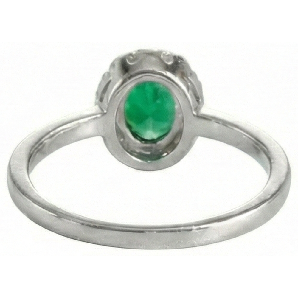 naturel oval diamant 4.50carats bague vue de profil