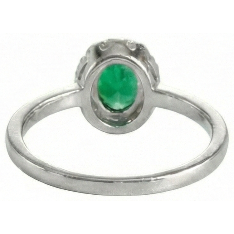 naturel oval diamant 4.50carats bague vue de profil