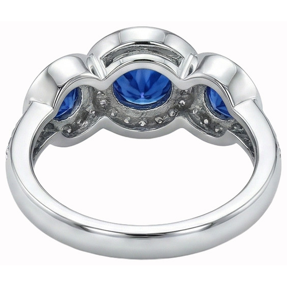 naturel cushion diamant 4.50carats bague vue de profil