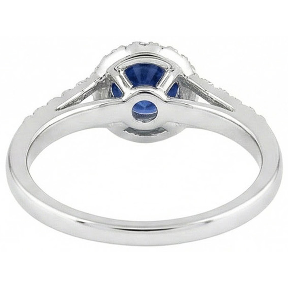 naturel round diamant 4.51carats bague vue de profil